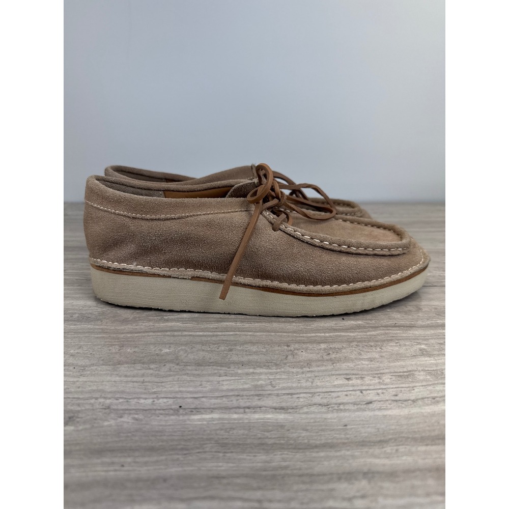 Beek Towhee Booties Stone Suede Leather Lace Up Womens 9 Boho Minimalist Neutral - Picture 6 of 9